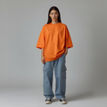 Keaton – T-Shirt | Oversized orange casual style
