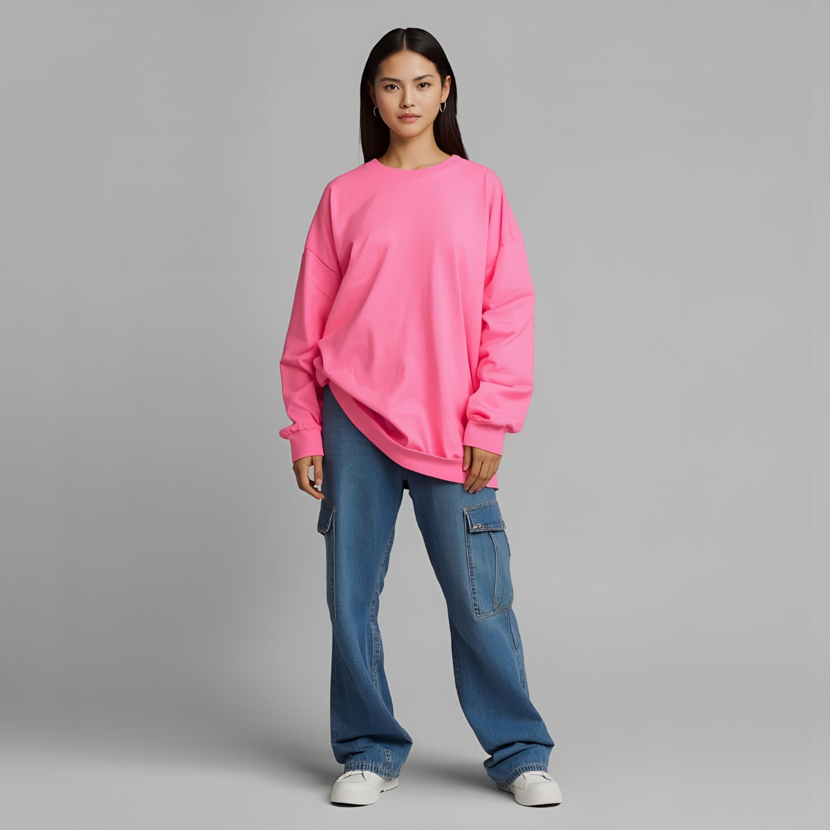 Martika – Long-Sleeve Shirt | Relaxed fit in casual pink