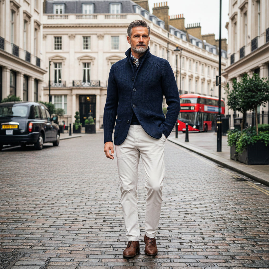 Thomas – Men’s Cardigan | Soft knit, classic fit, practical pockets