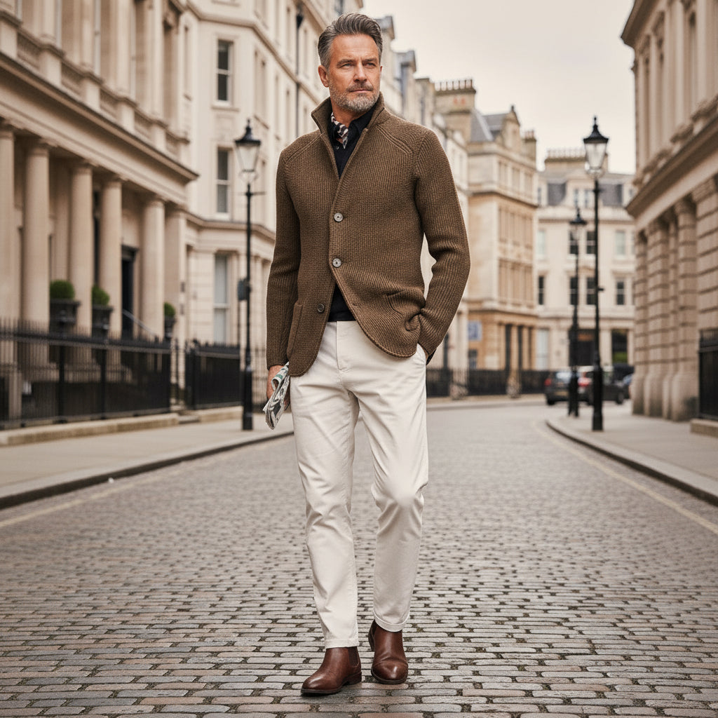 Thomas – Men’s Cardigan | Soft knit, classic fit, practical pockets