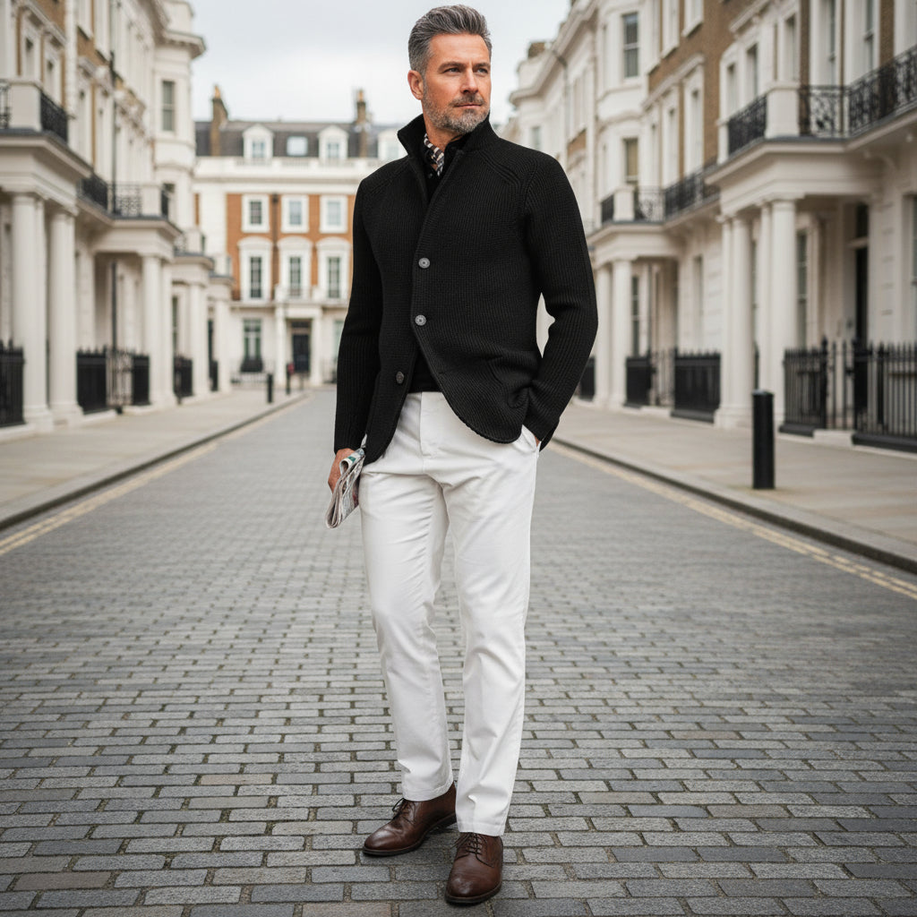 Thomas – Men’s Cardigan | Soft knit, classic fit, practical pockets