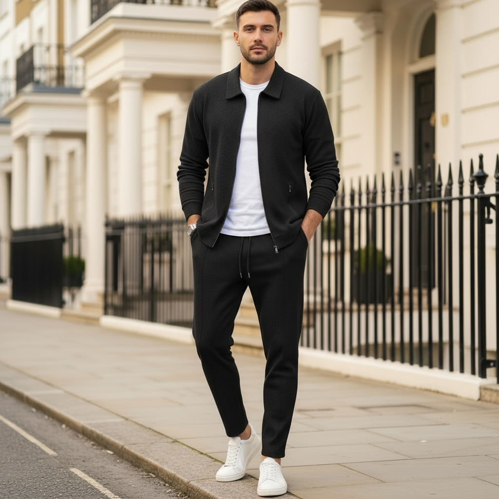 Raimont – Men’s Tracksuit Set | Waffle Texture, Comfortable Fit